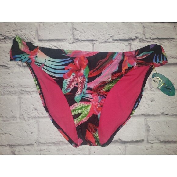 NEW Mynah Women's Medium Coverage Hipster Bikini Bottom Swimsuit Separate - Picture 1 of 2